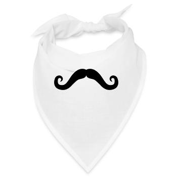 bart locken gesicht haare sir mustache schnurrbart - Bandana - Weiß - Vorne