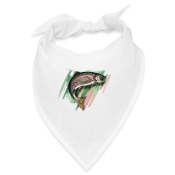 Forelle - Bandana - Weiß - Vorne