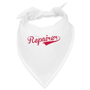Reparatur / Repairman / Repairer / Repair - Bandana - Weiß - Vorne