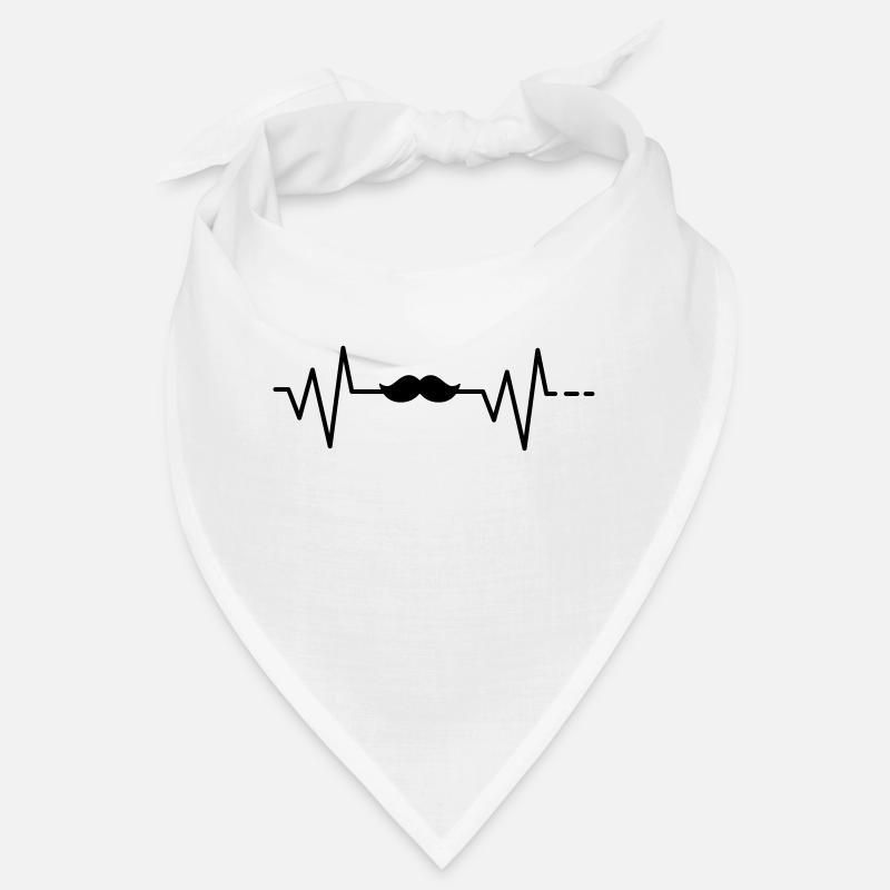 Heartbeat Mustache Mustache Beard Schnauzer Bandana
