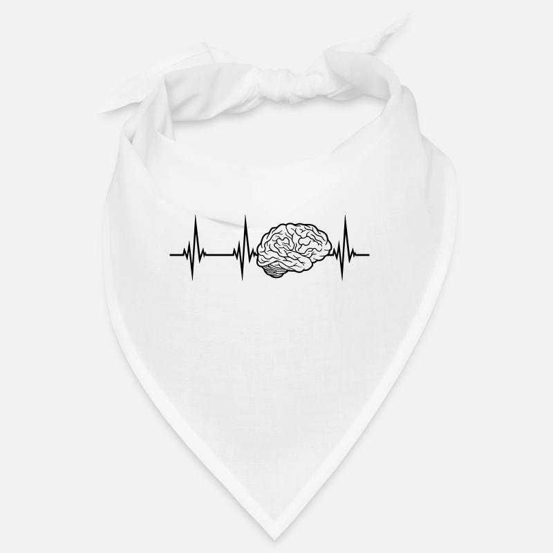 Conception de cerveau de battement de coeur Bandana