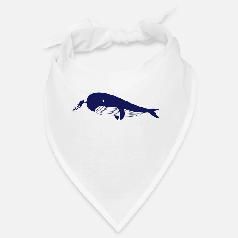 Plongeur Caresser Rorqual Bleu Baleine Cachalot Plongée Bandana