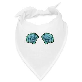 nixe meerjungfrau muschel BH Bikini Strand - Bandana - Weiß - Vorne