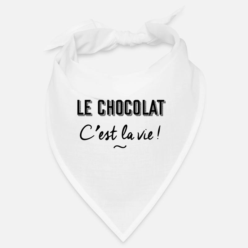Le chocolat c'est la vie ! - Bandana - blanc