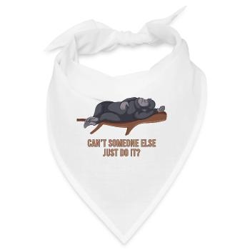 Gorilla Lustige Tiere - Bandana - Weiß - Vorne