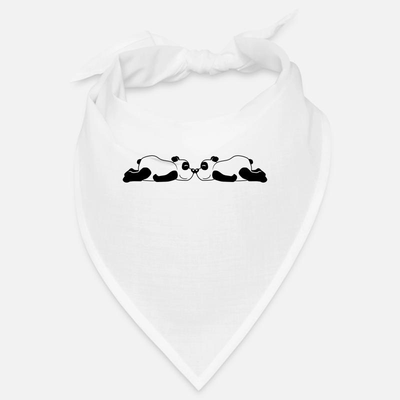2 lying panda Bandana