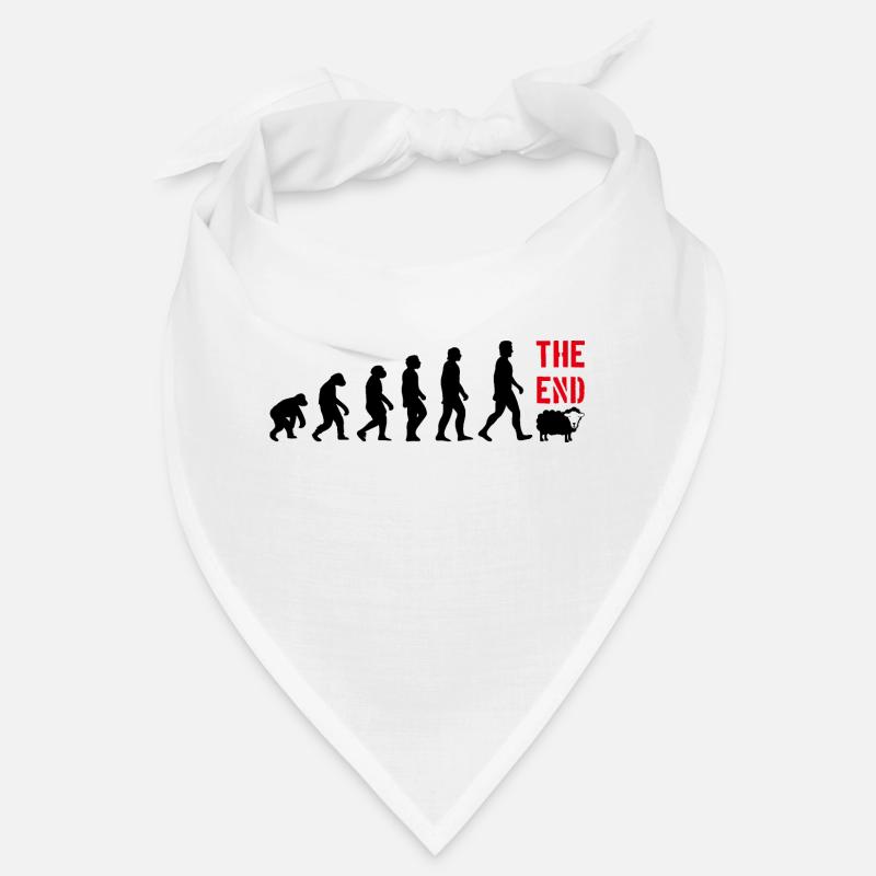 ÉVOLUTION HUMAN FUNNY FUNNY DARWIN - Bandana - blanc
