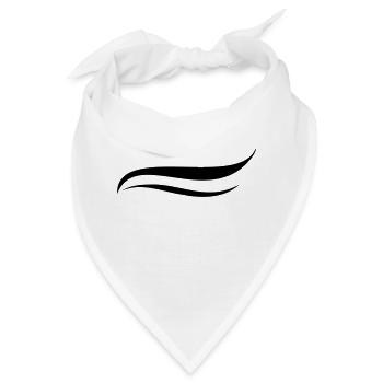 Geschwungene Linien Dekor - Bandana - Weiß - Vorne