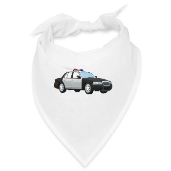 Polizeiauto - Bandana - Weiß - Vorne