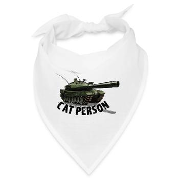 Cat person - Tank - Bandana - Weiß - Vorne
