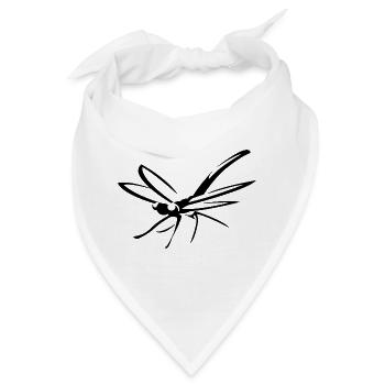 Libelle Libellen - Bandana - Weiß - Vorne