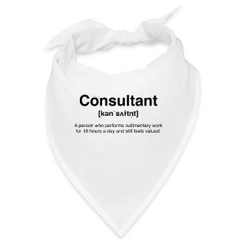 Consultant - Unternehmensberater - Corporate Life - Bandana - Weiß - Vorne