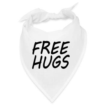 Free hugs - Bandana - Weiß - Vorne