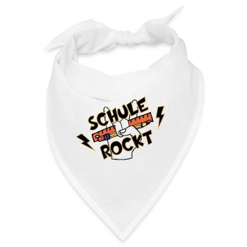 SCHULE ROCKT SCHÜLER EINSCHULUNG - Bandana - Weiß - Vorne
