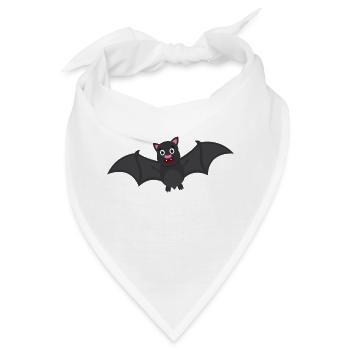 Fledermaus - Bandana - Weiß - Vorne