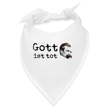 Friedrich Nietzsche Gott ist tot - Bandana - Weiß - Vorne