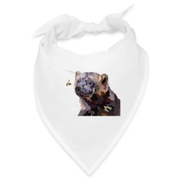 Freddy Vielfraß und die Biene - Bandana - Weiß - Vorne