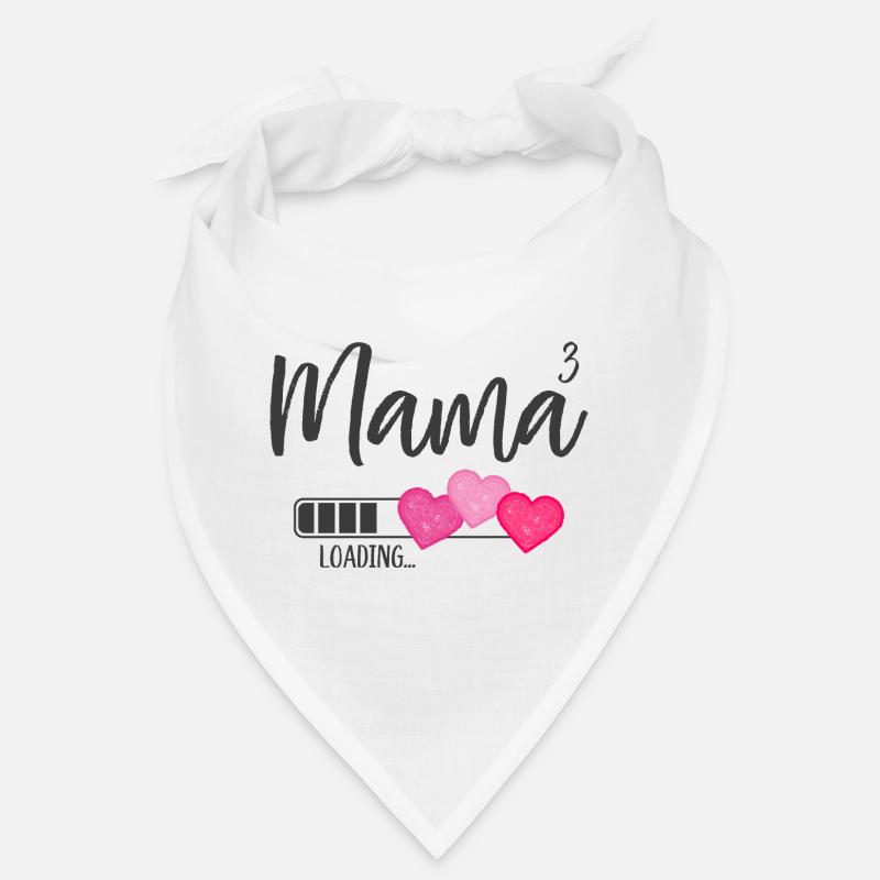 Mama hoch 3 Drillingsmama Drillinge Loading Herz Bandana
