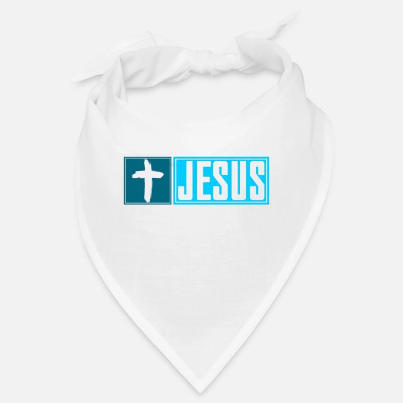Croix de JÉSUS -bleu- Bandana