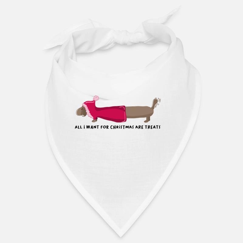 Chien de Noël teckel drôle de dicton Bandana