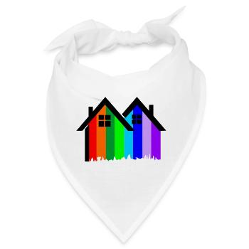 Bunte Häuser streichen - Bandana - Weiß - Vorne