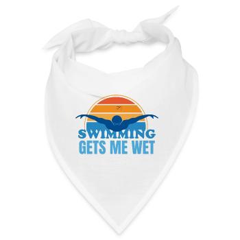 Schwimmen macht mich nass - Bandana - Weiß - Vorne