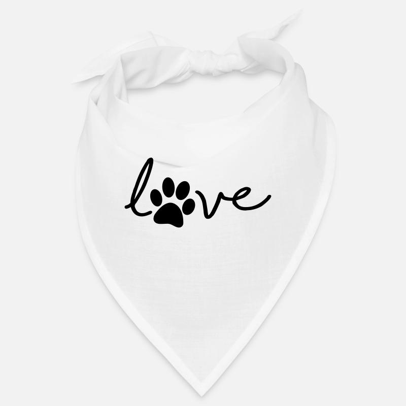 Liebe. Hunde oder Katzen Pfoten. Tag der Tiere Bandana