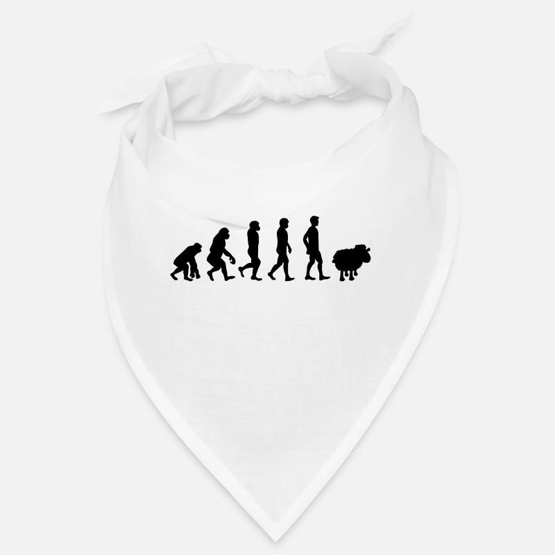 evolution mouton cadeau anti-système complotiste - Bandana - blanc