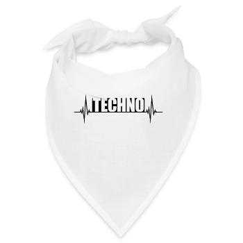 Puls Musik Techno - Bandana - Weiß - Vorne