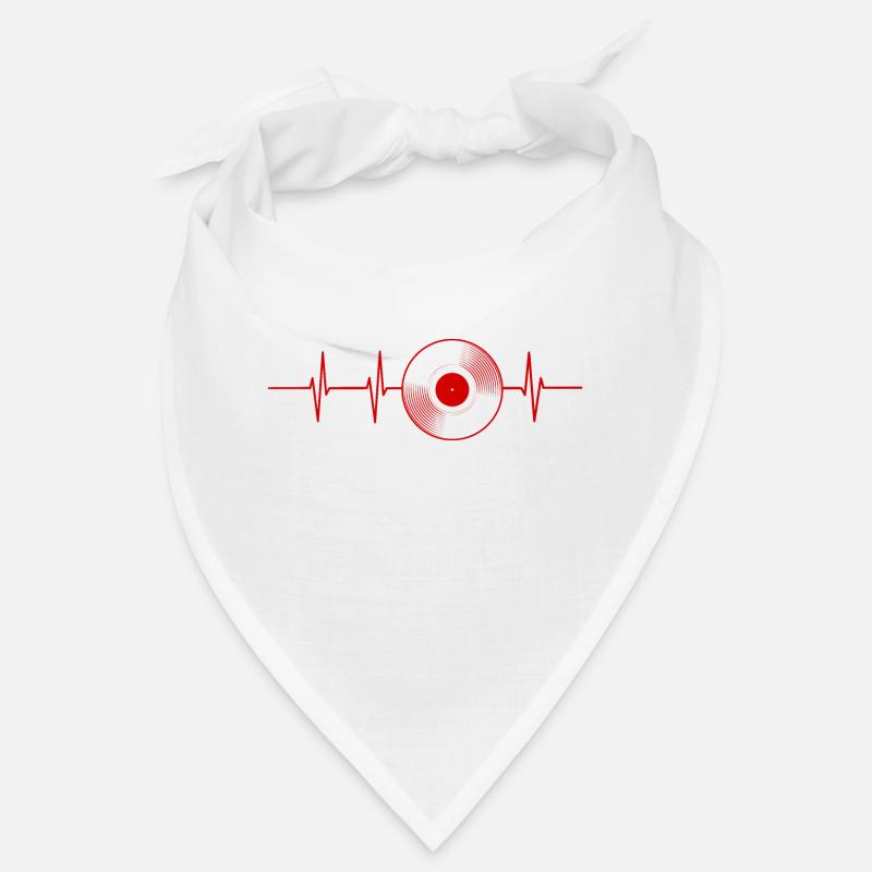 herzfrequenz schallplatte lp rot Bandana