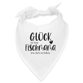 Fische Fischmama Haustier Aquarium Geschenk - Bandana - Weiß - Vorne