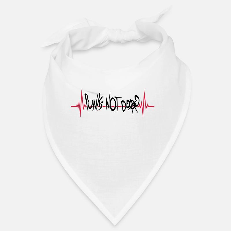 punks pas mort citation - Bandana - blanc