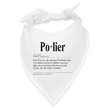 Polier Lustige Berufs Definition - Bandana - Weiß - Vorne