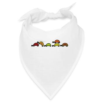 Schildkröten-parade - Bandana - Weiß - Vorne