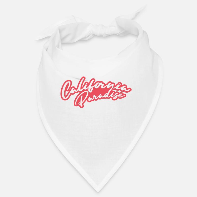 California Paradise cursive retro logo Bandana