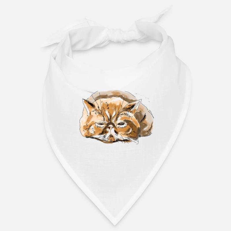 Chat persan - Bandana - blanc