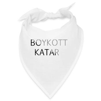 BOYKOTT KATAR - Bandana - Weiß - Vorne