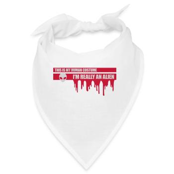 human costume alien Zitat - Bandana - Weiß - Vorne