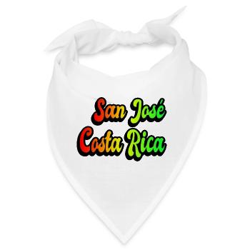 San Jose Costa Rica Regenbogen Design - Bandana - Weiß - Vorne