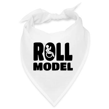 Jeder Rollstuhlfahrer ist ein Vorbild * - Bandana - Weiß - Vorne