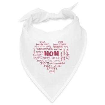 Beste Mutter Qualitäten und Mama Eigenschaften - Bandana - Weiß - Vorne