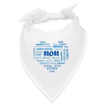 Beste Mutter Qualitäten und Mama Eigenschaften - Bandana - Weiß - Vorne