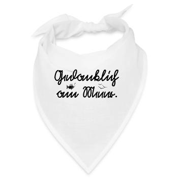 Gedanklich am Meer Deutsche Schrift - Bandana - Weiß - Vorne