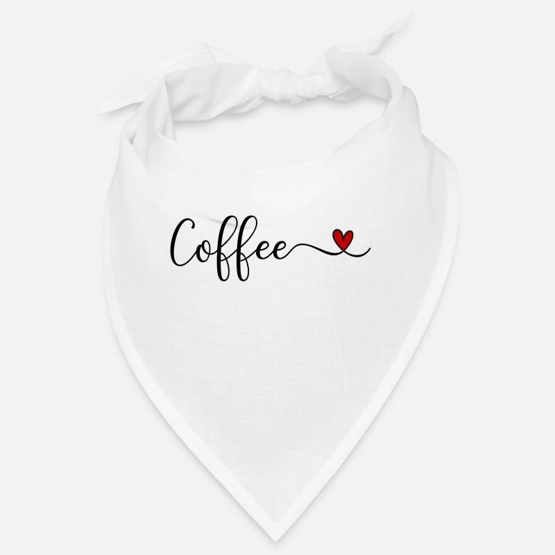 Kaffee - Bandana - Weiß