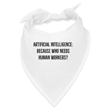 arbeitslos - Bandana - Weiß - Vorne