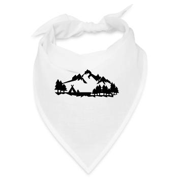 Camping im Wald in den Bergen - Bandana - Weiß - Vorne