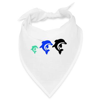 dolphin family - Bandana - Weiß - Vorne