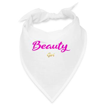 Beauty Girl pink - Bandana - Weiß - Vorne