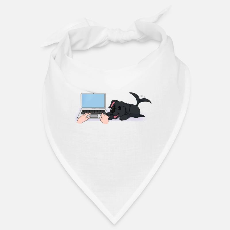 A fun working environment with our cute Staffy Bandana