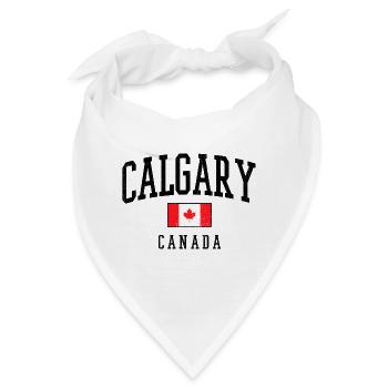 Calgary Kanada - Bandana - Weiß - Vorne